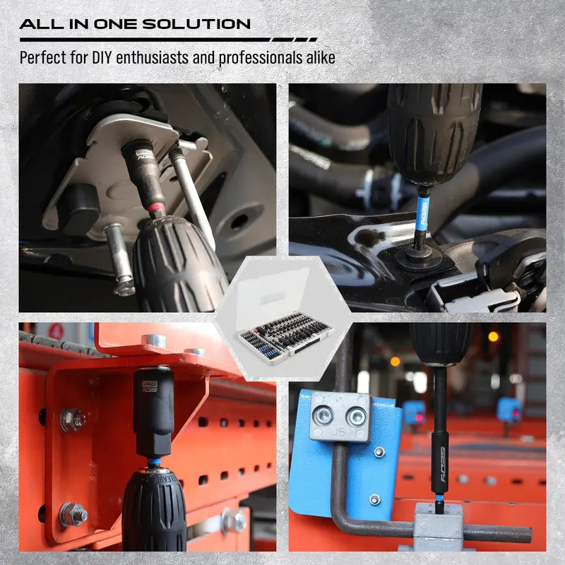 41/59/80-Piece Magnetic Impact Nut Driver Set – SAE & Metric with Adapters & Extensions