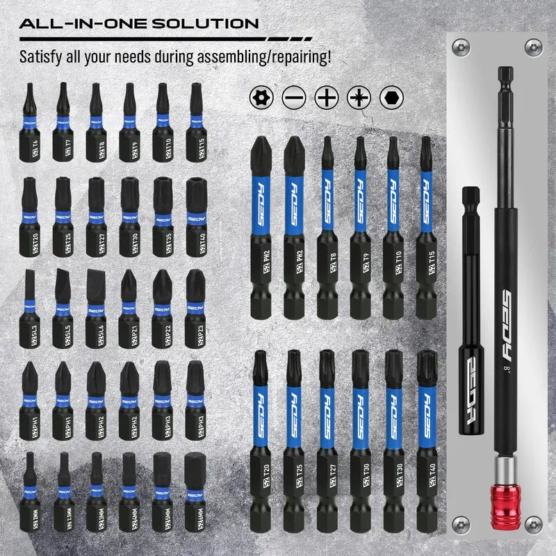 41/59/80-Piece Magnetic Impact Nut Driver Set – SAE & Metric with Adapters & Extensions