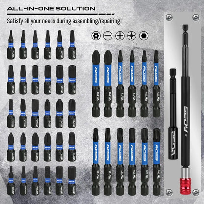 41/59/80-Piece Magnetic Impact Nut Driver Set – SAE & Metric with Adapters & Extensions